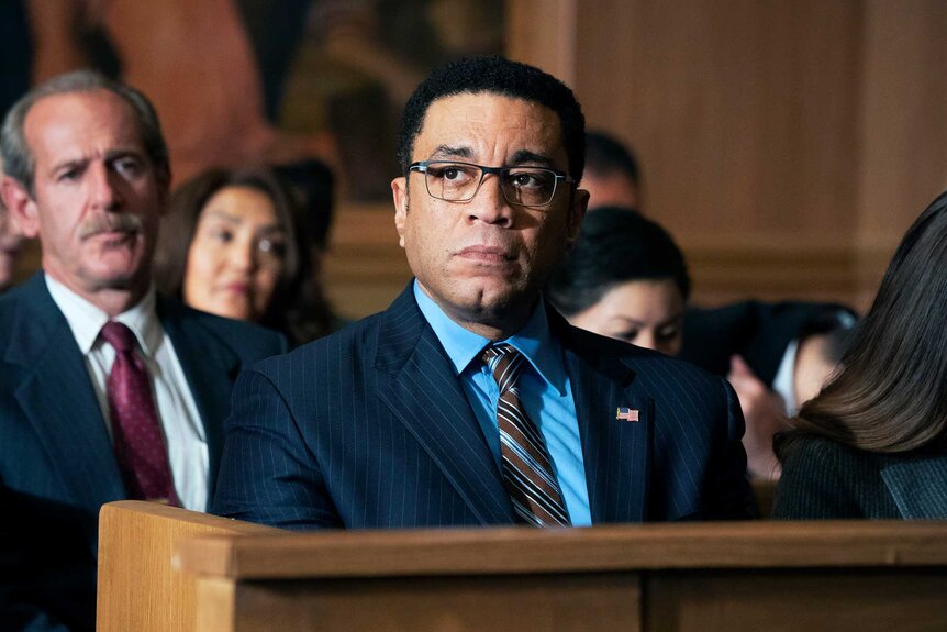 Harold Cooper appears in a courtroom during The Blacklist.
