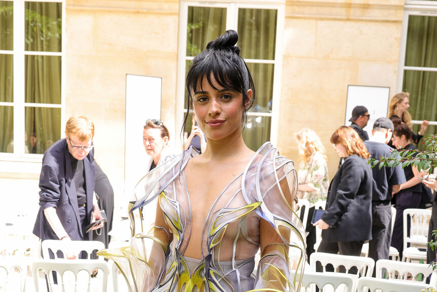 Camilla Cabello attends the Iris Van Herpen Haute couture Fall/Winter 2023/2024 show as part of Paris Fashion Week on July 03, 2023