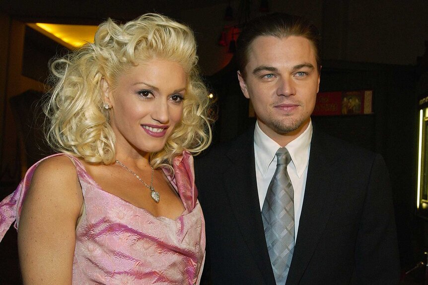 Gwen Stefani and Leonardo DiCaprio at the premiere of The Aviator in 2004.