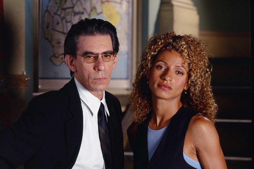 Detective John Munch and Detective Monique Jefferies appears during a scene from Law & Order: Special Victims Unit.
