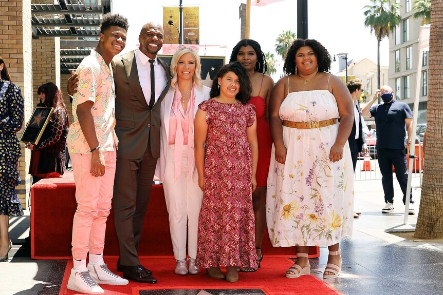 Terry Crews and his family attend the Hollywood Walk of Fame Star Ceremony for Terry Crews.