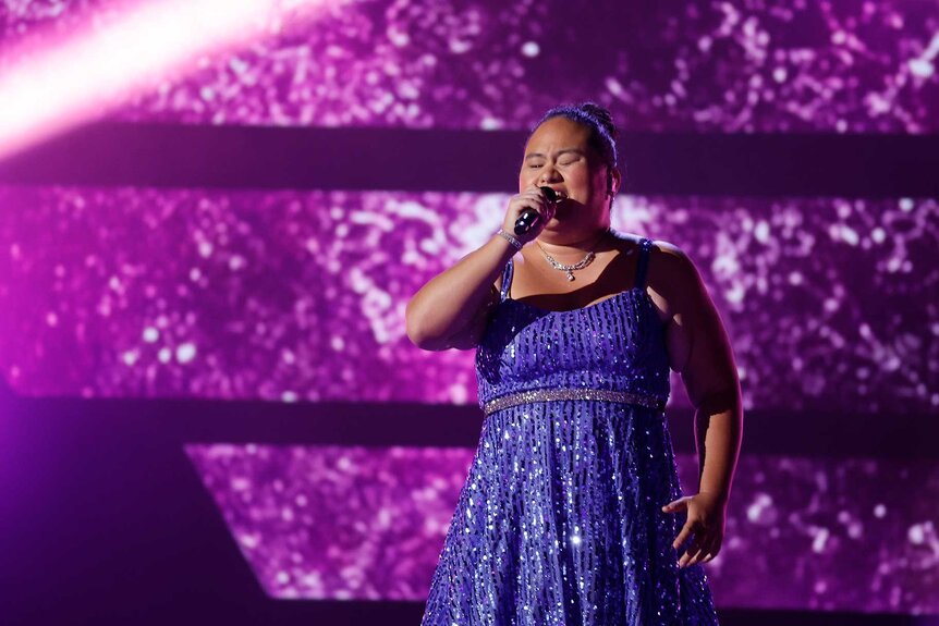 Lavender Darcangelo performing on America's Got Talent.