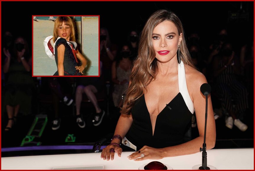 Images of Sofia Vergara as an adult and child.