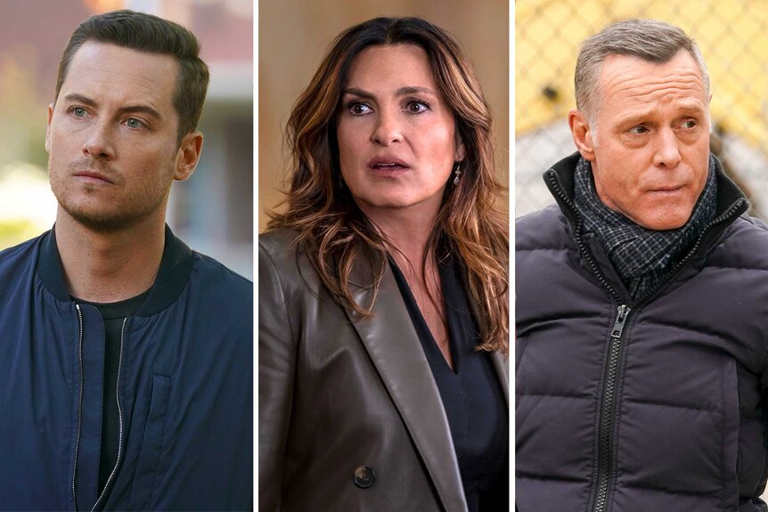 Images of Jay Halstead, Olivia Benson, and Hank Voight.