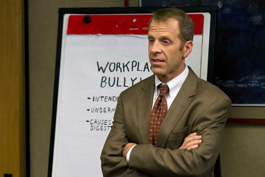 Toby Flenderson appears in a scene from The Office.