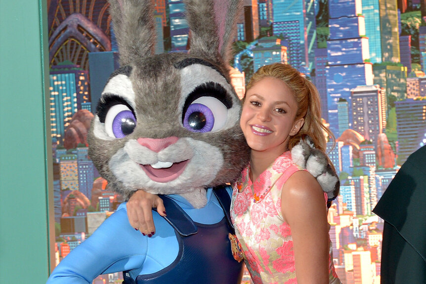 Shakira Career poses with someone in a Judy Hopps costume