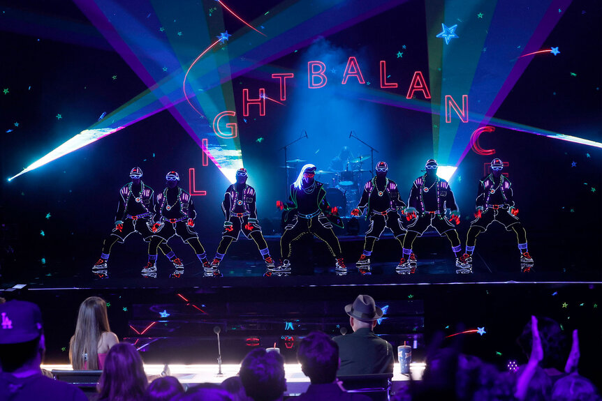 Light Balance performs on the America's Got Talent stage.