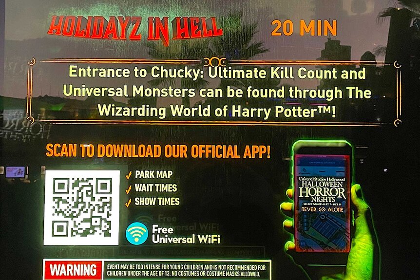 Halloween Horror Nights app download directions.
