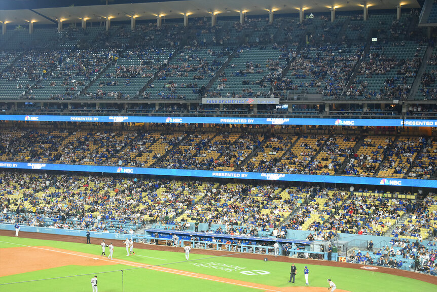 Wide view of Dodgers Stadium