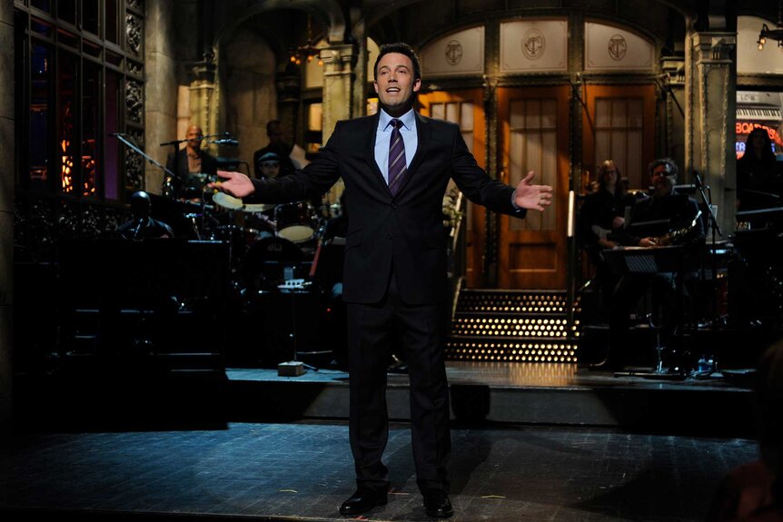 Ben Affleck during the monologue on Saturday Night Live.