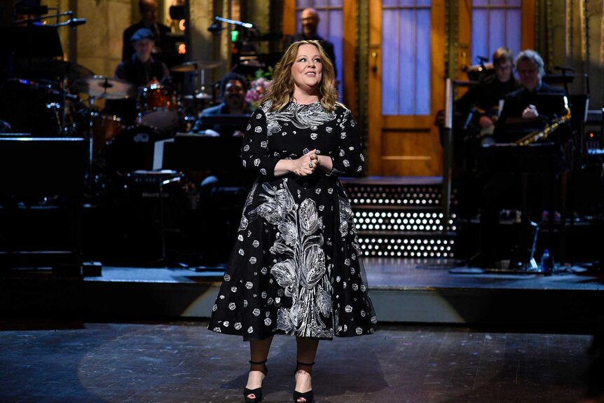 Melissa McCarthy during the monologue on Saturday Night Live.