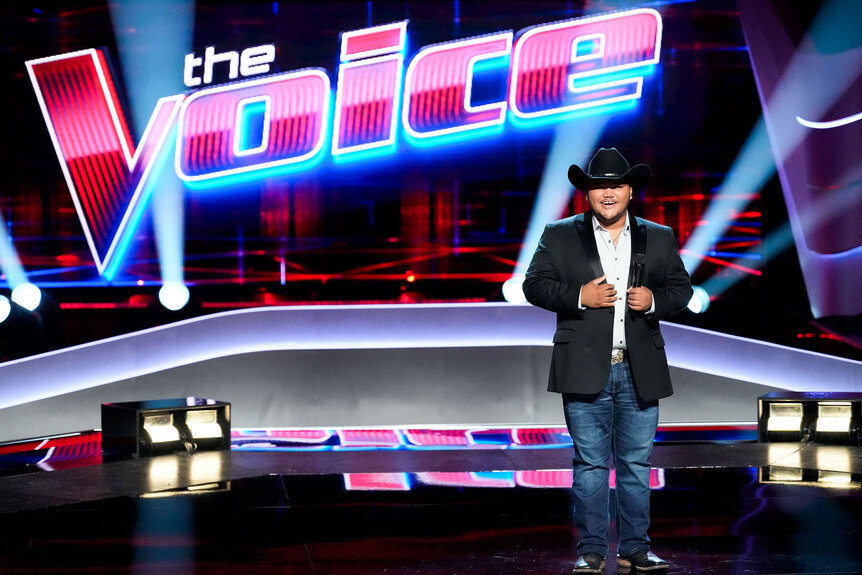 Jackson Snelling performs onstage during the Season 24 premiere of The Voice