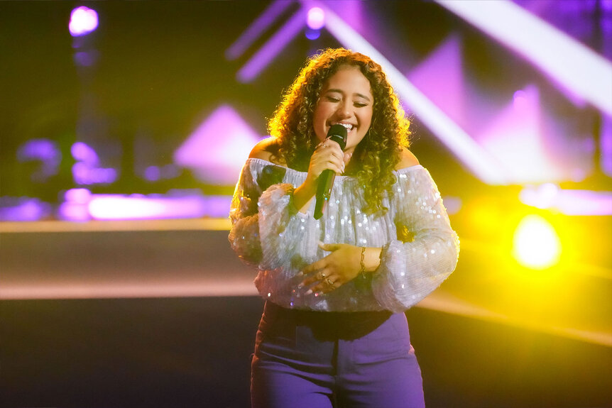 Sophia Hoffman performs onstage during the Season 24 premiere of The Voice