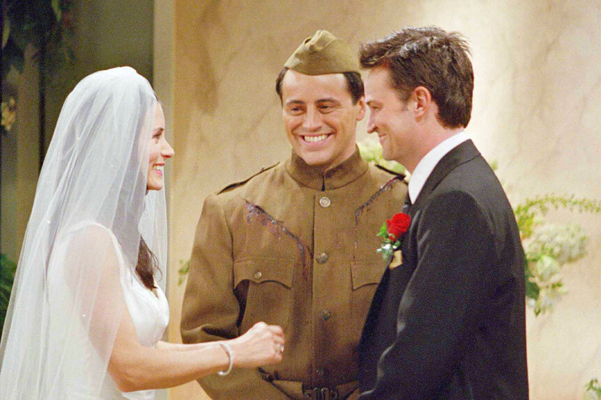 Monica and Chandler get married by joey on Friends
