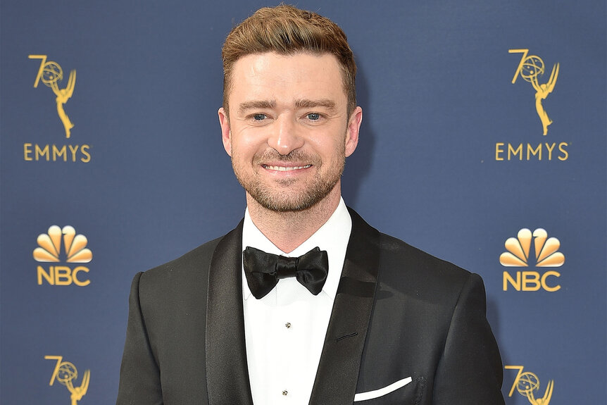 Justin Timberlake on the red carpet for the emmys
