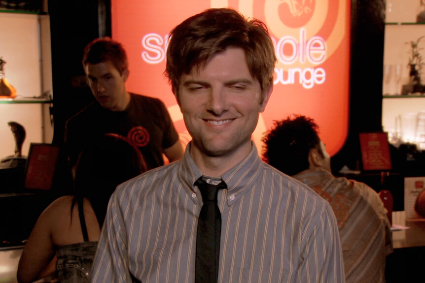 Ben Wyatt making a funny face on Parks And Recreation