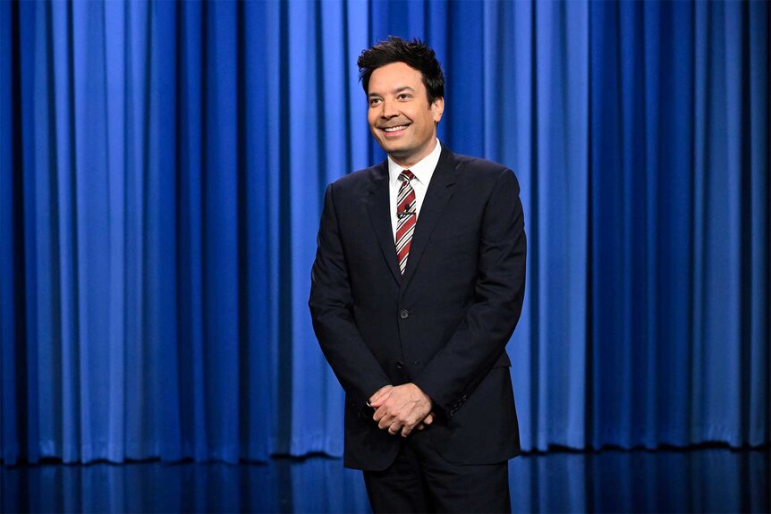 Jimmy Fallon on stage on The Tonight Show Starring Jimmy Fallon Episode 1861