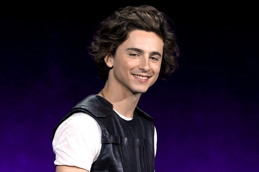 Timothee Chalamet on stage during CinemaCon