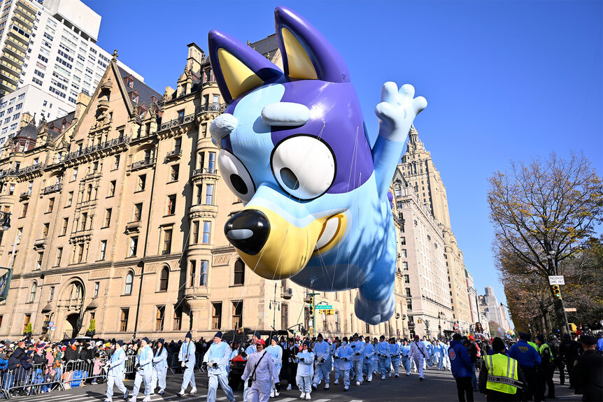 The Bluey Balloon at the Macy's Thanksgiving Day Parade