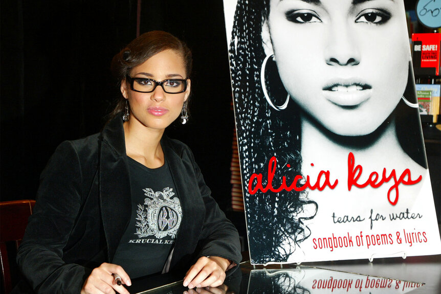 Alicia Keys during a book tour for her book Tears for Water