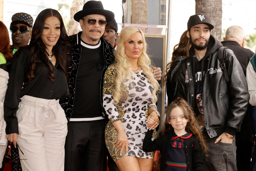 Letesha Marrow, Ice-T, Coco Austin, Chanel Nicole Marrow and Tracy Marrow Jr pose for a photo together