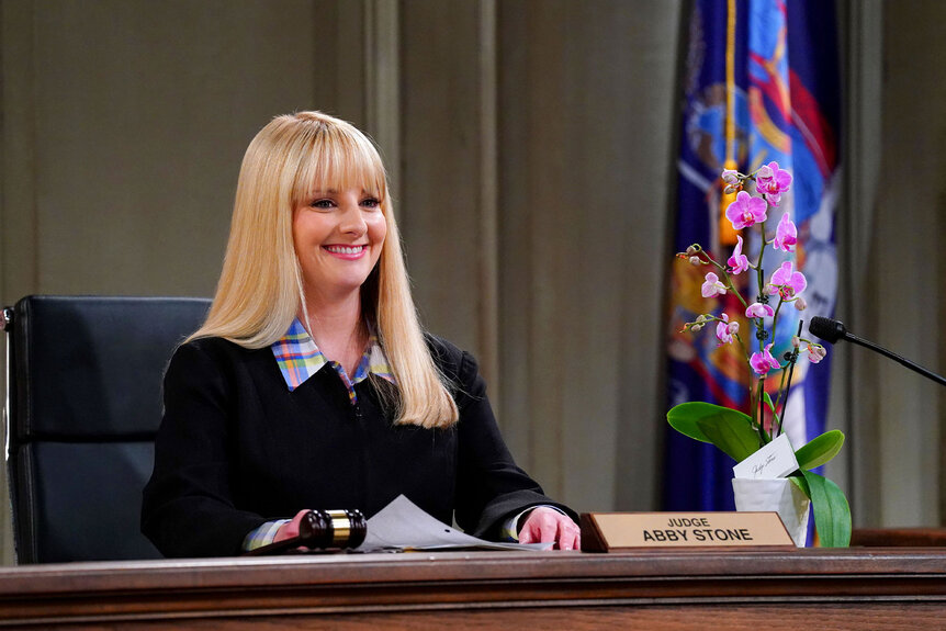 Abby Stone (Melissa Rauch) appears in Season 2 Episode 1 of Night Court