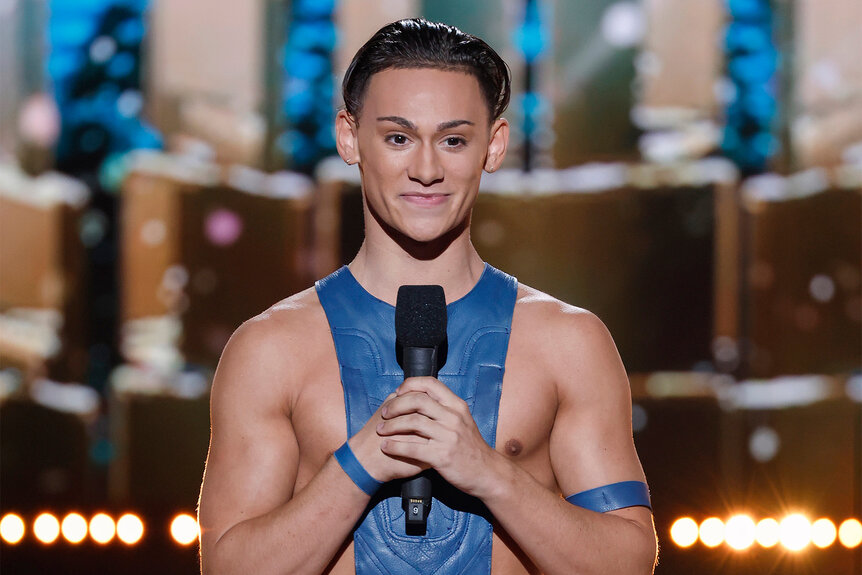 Aidan Bryant on stage during AGT Fantasy League Episode 104