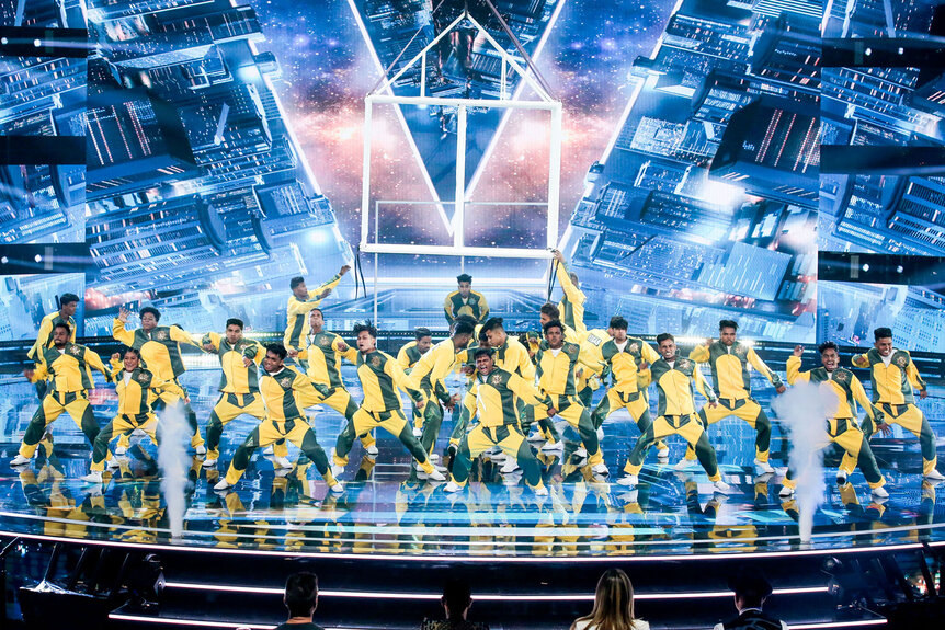 V. Unbeatable performs during Season 1 Episode 6 of America's Got Talent: Fantasy League