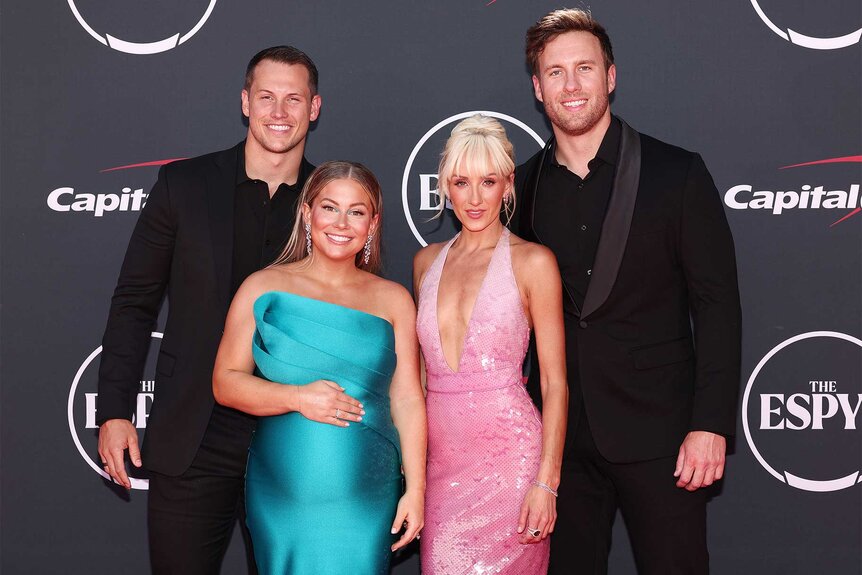 Andrew East, Shawn Johnson, Nastia Liukin and Ben Weyand attends the 2023 espys