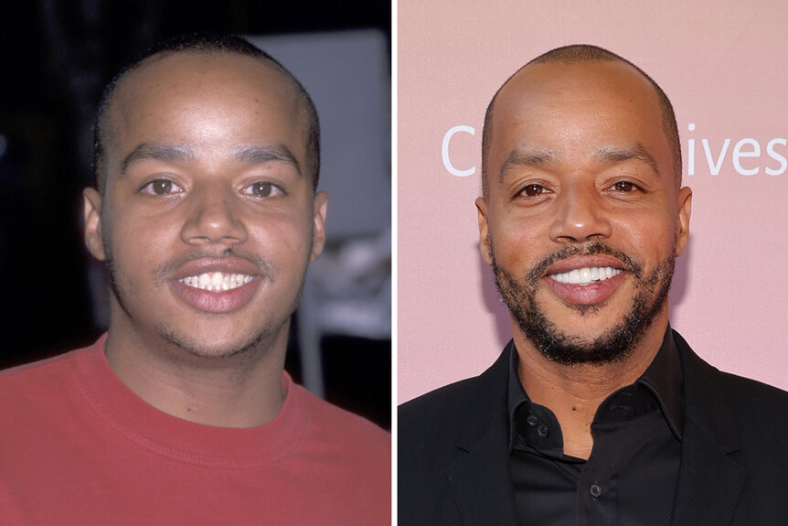 A split of Donald Faison in 2001 and 2022