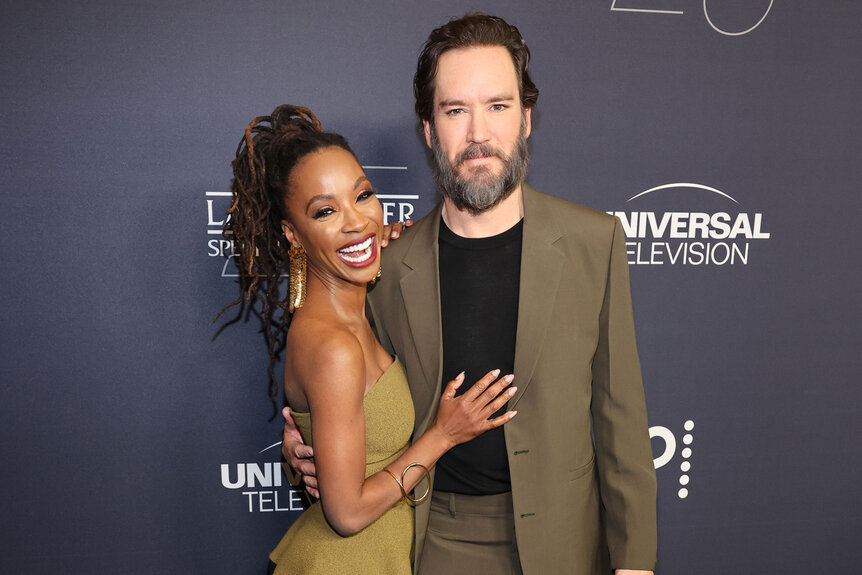 Shanola Hampton and Mark-Paul Gosselaar attend the Law & Order: Special Victims Unit Season 25 Anniversary Party