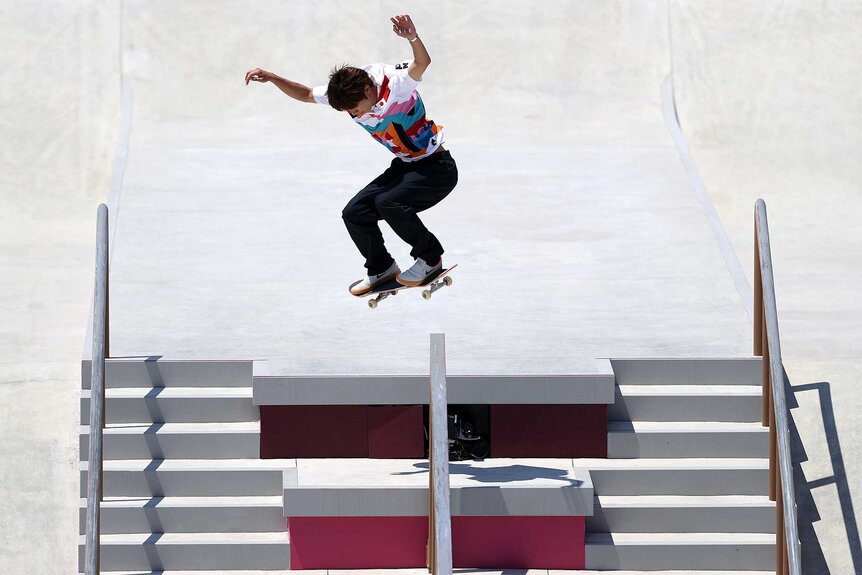 Yuto Horigome during Skateboarding during the 2020 Olympics