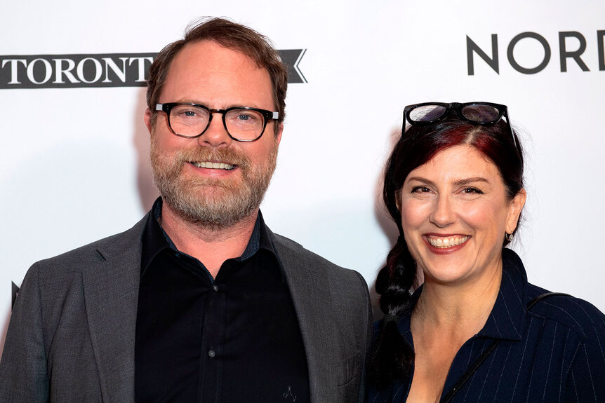 Rainn Wilson and his wife writer Holiday Reinhorn attend the Cocktail Reception for the World Premiere of "Blackbird"