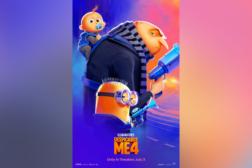 The movie poster for Despicable Me 4