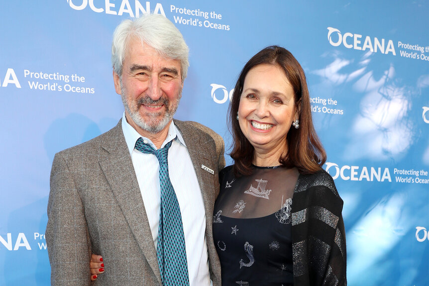 Sam Waterston Lynn Louisa Woodruff on the red carpet together at the Oceana SeaChange Summer Party