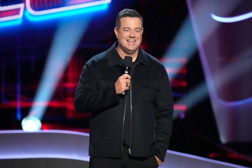 Carson Daly on stage during The Voice Episode 2502