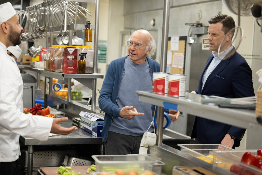 Willie Geist and Larry David on an episode of Curb Your Enthusiasm