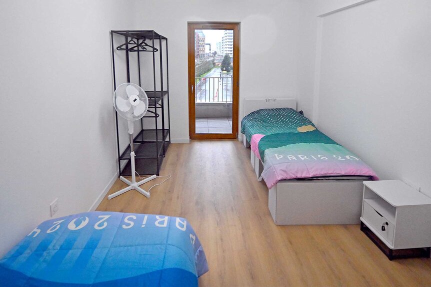 A bedroom from the Paris 2024 Olympic Village