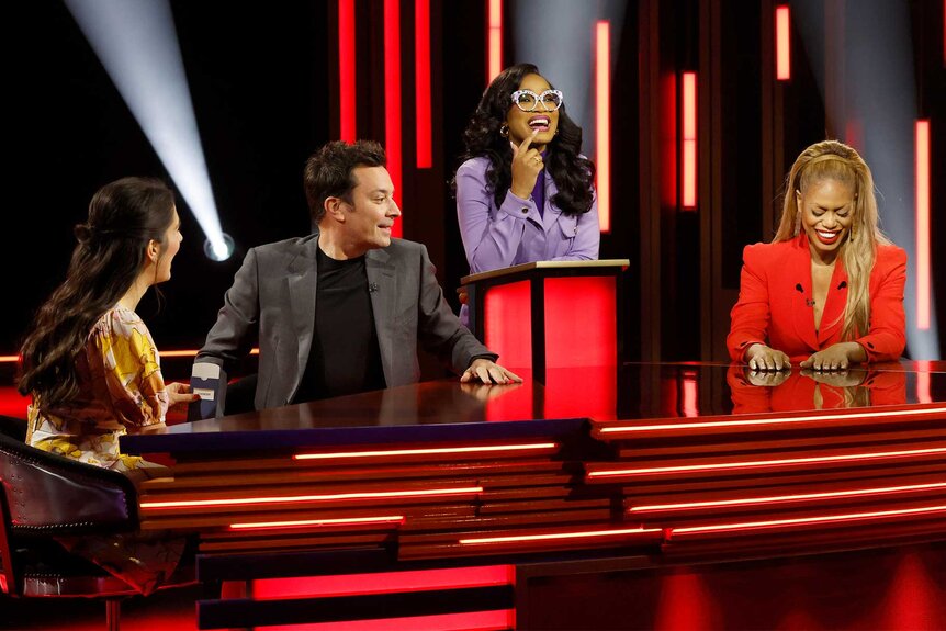 Laverne Cox Jimmy Fallon and Keke Palmer on Password episode 206