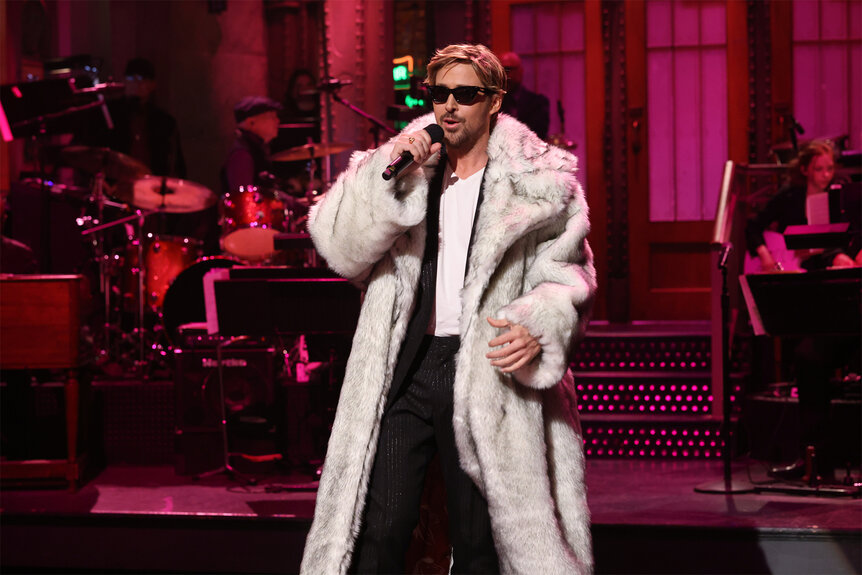 Ryan Gosling during his monologue on Saturday Night Live Episode 1861