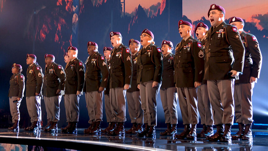 82nd Airborne Division Chorus Brings INSPIRING Resilience with "I Am Here" | Qualifiers | AGT 2023
