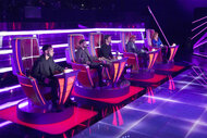 The Coaches in their coaches chairs during The Voice Episode 2508