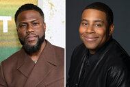 A split of Kevin Hart and Kenan Thompson