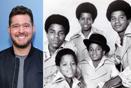 A split of Michael Bublé and The Jackson 5